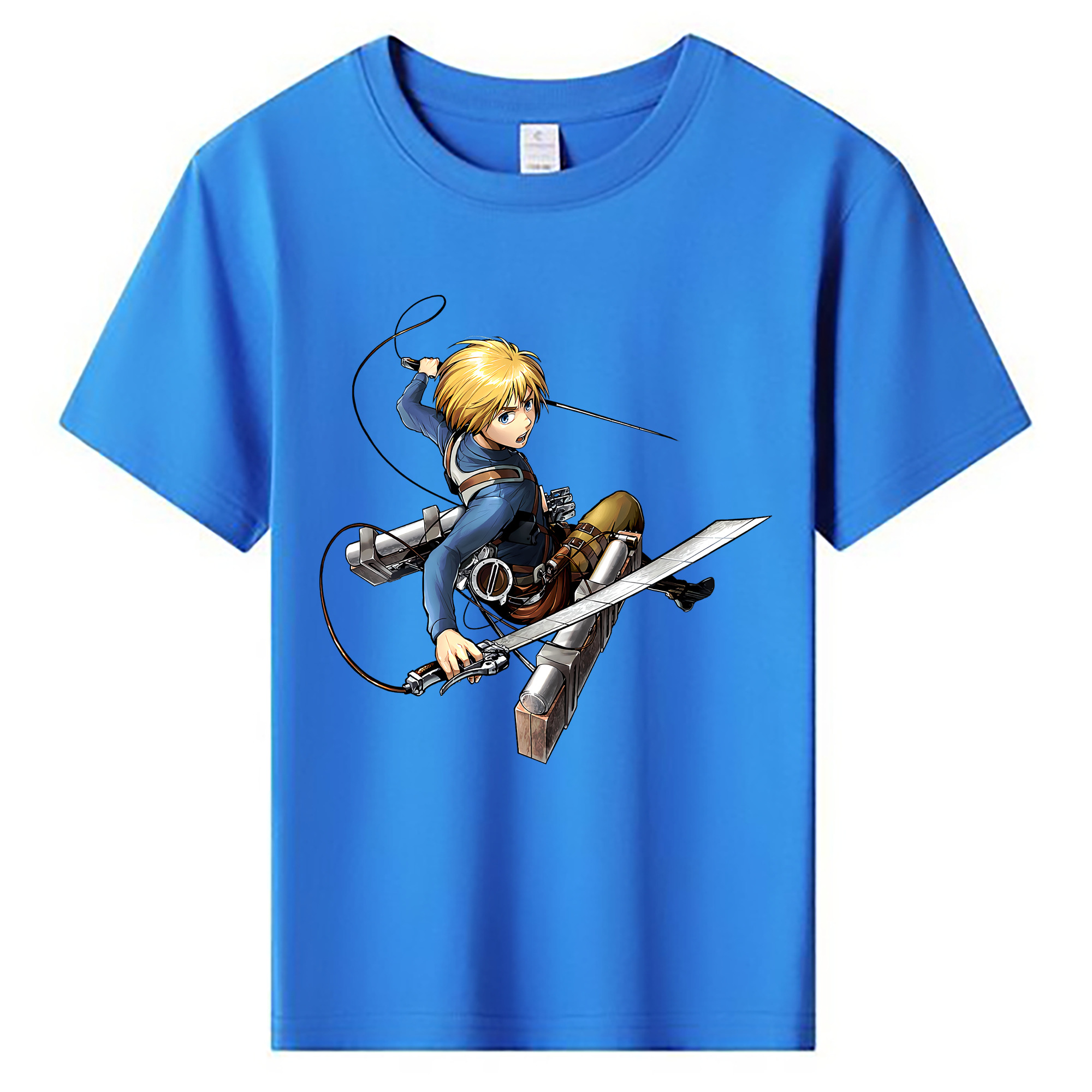（画像用） 進撃の巨人 アルミン·アルレルト Attack on Titan Armin Arlert 綿100％キッズTシャツ（フロントプリント）